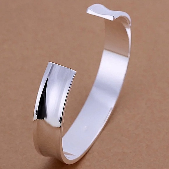 Sterling Silver Bangle Cuff Bracelet - Picture 5 of 8